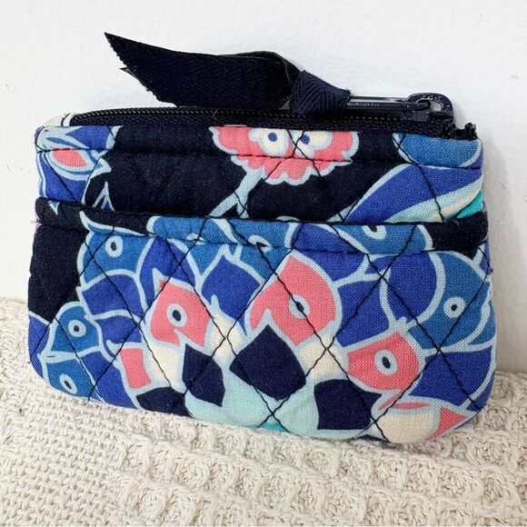 Vera Bradley Lotus Flower Swirl Coin Purse Card Case Wallet - Picture 4 of 7